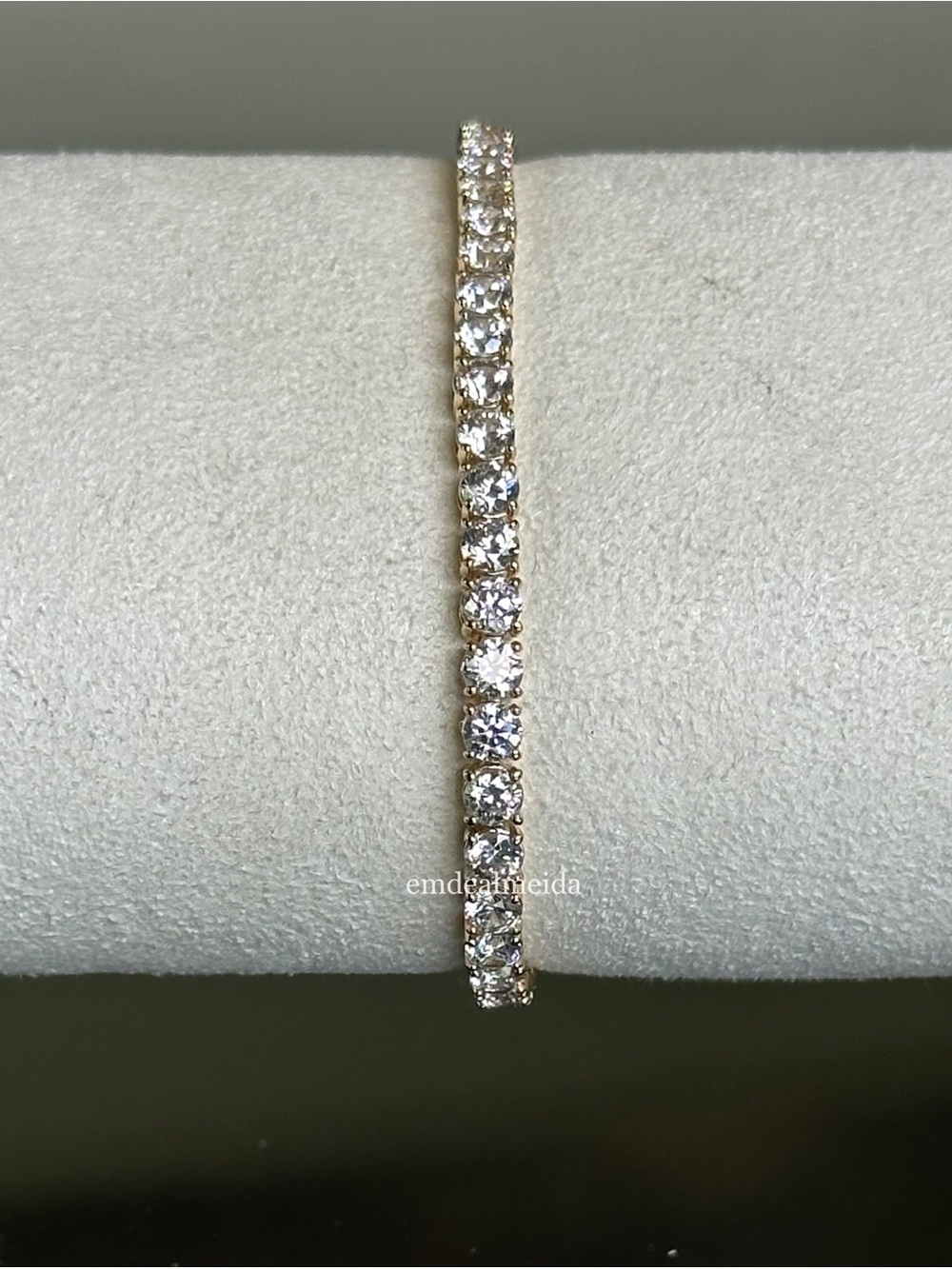 Swarovski Crystal Gold Tone Matrix Tennis All Around Bracelet 5511544
